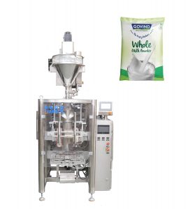 Máquina automática de recheo e selado de forma de saquitos en po