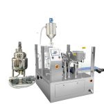 Embalaxe de selado automático de bolsas prefabricadas con recheo de pistón para líquido e pasta