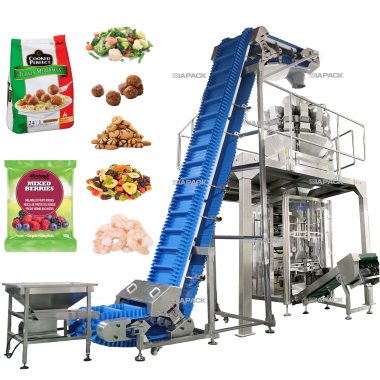 Automatic frozen food weighing filling packaging machine