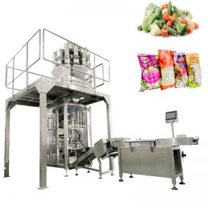 Máquina de envasado ZL720 VFFS con pesadora de cabezas múltiples para alimentos conxelados
