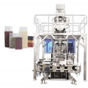 Máquina automática de envasado de recheo de bolsas de baleiro tipo ladrillo para grans