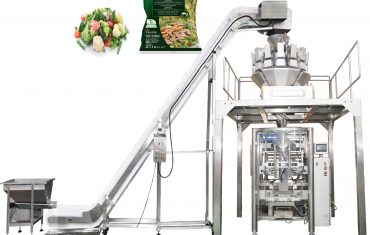 Máquina automática de envasado de selado de recheo de formación de bolsas verticais para ensalada