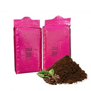 Máquina automática de envasado de bolsas ao baleiro de ladrillos para café en po de 250 gramos