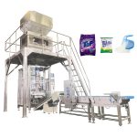 Máquina automática de envasado de selado de recheo de bolsas de deterxente en po