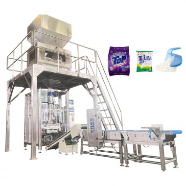 Máquina automática de envasado de selado de recheo de bolsas de deterxente en po
