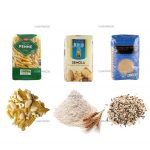 Bolsa automática de fondo plano que forma envases de etiquetaxe de recheo para grans