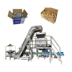 Máquina de recheo con pesaxe semiautomática